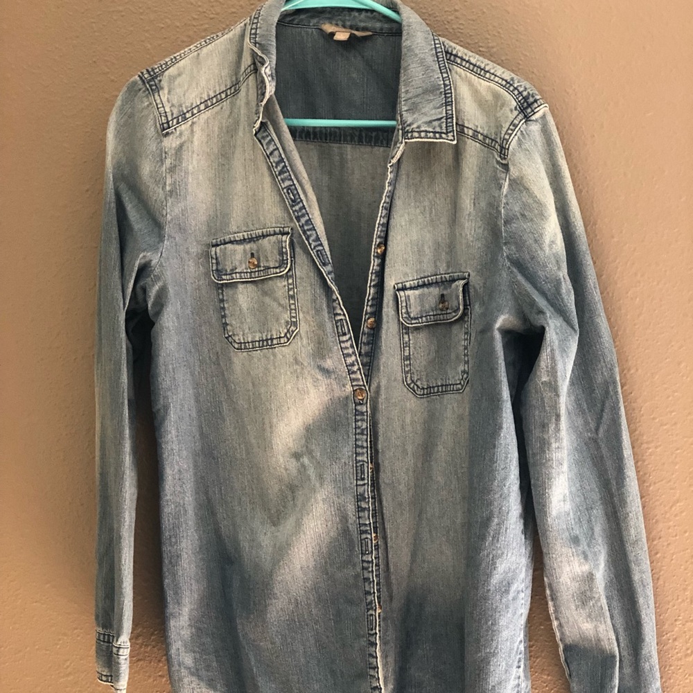 Jean button down